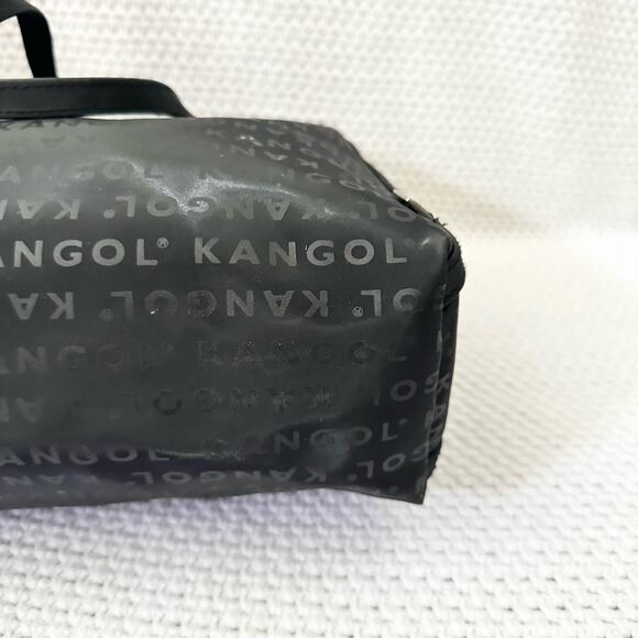Kangol Australia Black PVC Brand Spell Out Vintage Medium Shoulder Bag Y2K Shine - Picture 8 of 15